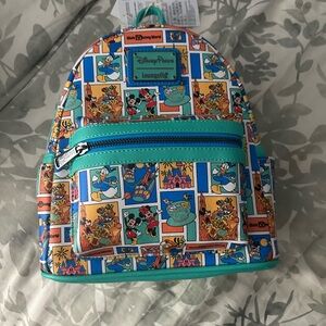 Disney Loungefly Backpack - Teal and Multicolor